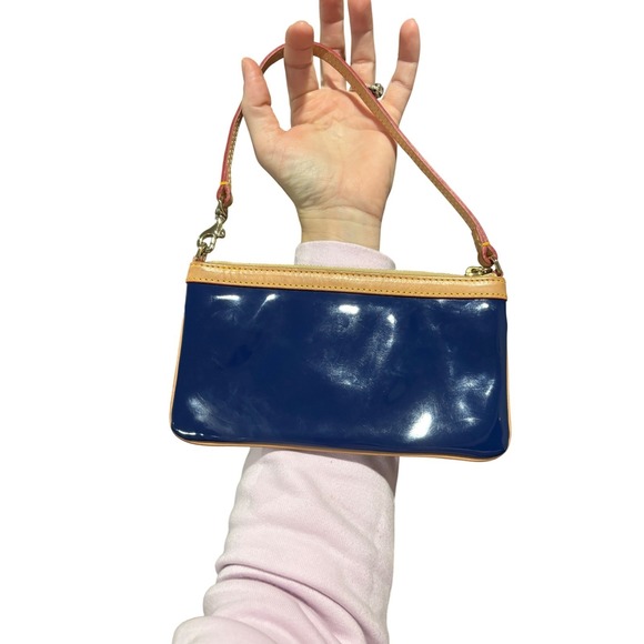 Dooney & Bourke Patent Leather Blue Wristlet Clutch Bag Set 2 Piece - Picture 5 of 12